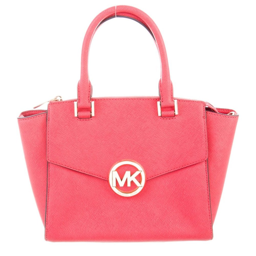 Michael Kors Red Leather Shoulder Bag W/Long Strap